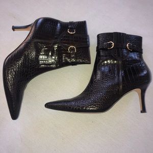 Ann Taylor Crocodile Leather Boots